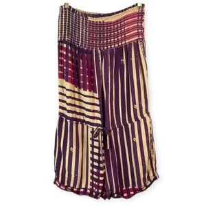 VANS Off The Wall Strapless Shorts Romper Smock Multicoloured Pattern Beachy M